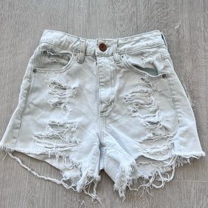 Garage ripped mom shorts